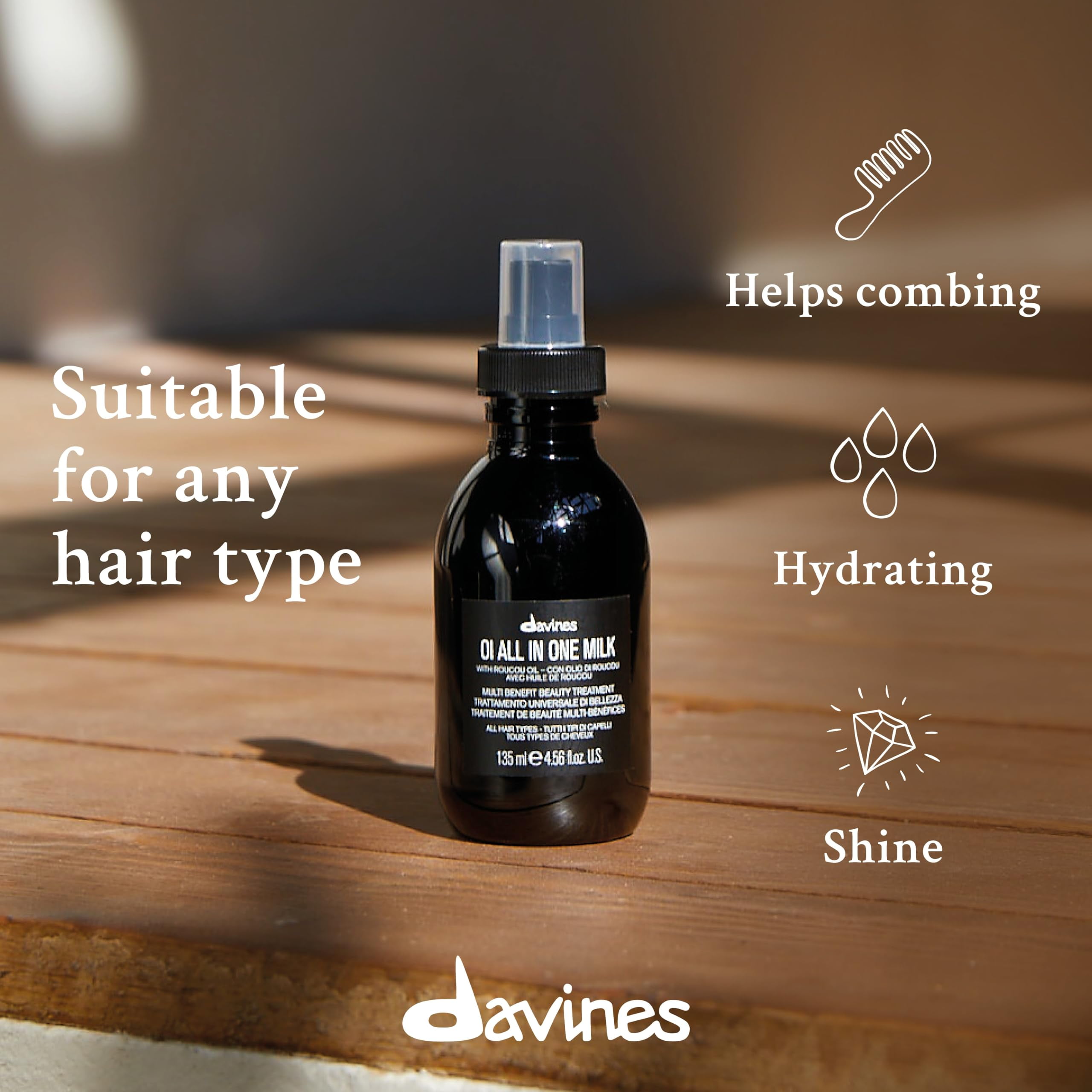 Davines OI All in One Milk, Hair Milk Spray, 4.56