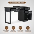 thumbnail image 2 of BarberPub Nail Makeup Desk with Drawers Manicure Table Cabinet Storage Beauty Salon Home Office Workstation 2844, 2 of 5