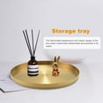 thumbnail image 2 of Round Gold Tray,Metal Decorative Tray Makeup Organizer for Vanity,Bathroom,Dress,Matte Brass , 11.8 Inch, 2 of 5