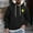 Black, variant on Men's Mini Chest Graphic Pullover Hoodie with Drawstring Front Pocket, Basic Sweatshirt, Sleek Fall Winter Essential Casual Hooded Top Green M
