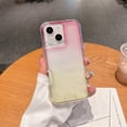thumbnail image 6 of for iPhone 15 Case Clear, Transparent Hybrid Crystal iPhone 15 Phone Case [Hard Plastic & Soft Silicone Bumper] Acrylic Non-Yellowing Thin Slim Protective Cover for Women, Pink+Yellow, 6 of 10