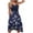 Blue Womens Summer Dress, variant on USSUMA Sun Dresses Women Summer Casual Sleeveless Pleated Flowy Swing Midi Sundresses for Women Floral Print Plus Size Dress for Women V Neck Graduation Dress