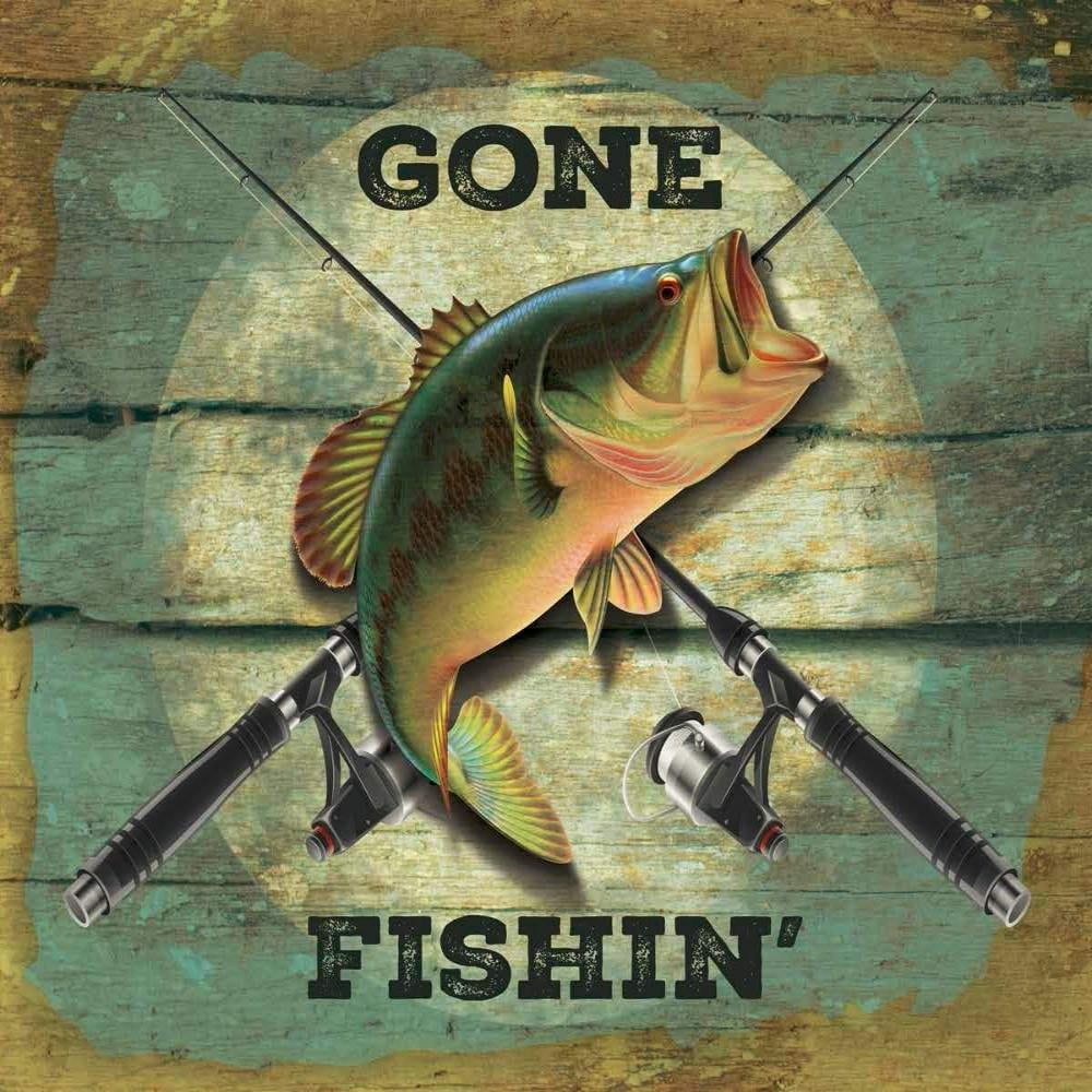 Gone Fishing Fleece Throw Blanket 50" x 60", Blanket is super soft By