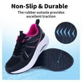 thumbnail image 7 of Womens Walking Shoes with Arch Support Orthotic Sneakers for Plantar Fasciitis Heel and Foot Pain Relief Tennis BlackRed Size 10.5, 7 of 7