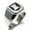 Silver, variant on Stainless Steel Rook Strategy Coat of Arms Shield Engraved Square Flat Top Biker Style Polished Signet Ring