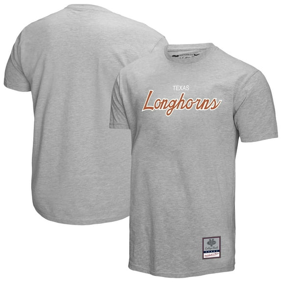 Men's Mitchell & Ness Gray Texas Longhorns Elite Script T-Shirt