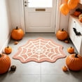 thumbnail image 4 of 18×28 Inch Halloween Spider Web Bath Mat, Non Slip Absorbent Bathroom Rug, Spooky Cobweb Floor Mat for Tub, Bedroom, Kitchen, Indoor Halloween Home Decor (C), 4 of 6