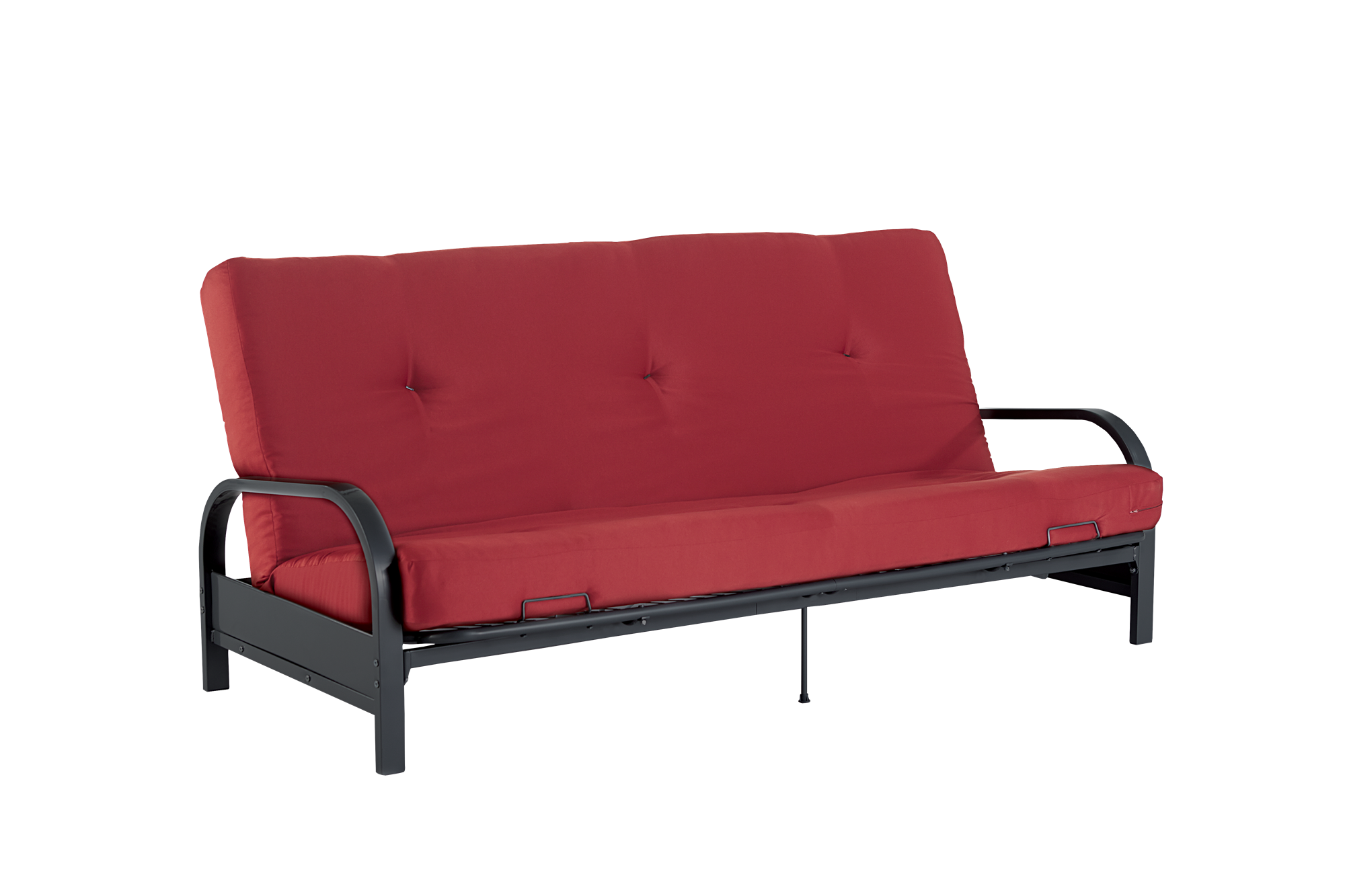 Mainstays Black Metal Arm Futon With Full Size Mattress Multiple