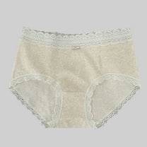 Briefs for Womens Full Cover Panties with Lace Side Seamless Ladies' Underwear Casual Panties All Season Undergarments Shapewear Yoga Daily Body Build Up Plus Size