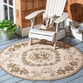 thumbnail image 2 of Safavieh Courtyard Elena Oriental Indoor/Outdoor Area Rug, Natural/Brown, 5'3" x 5'3" Round, 2 of 8