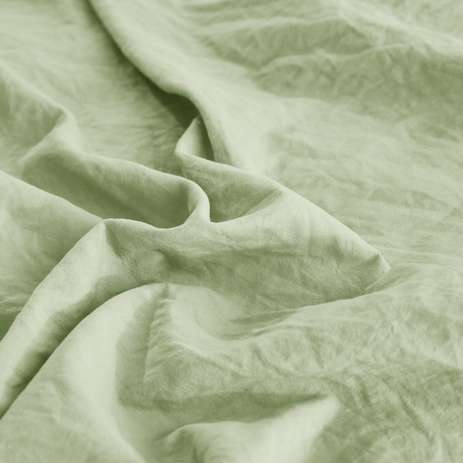 HIG 3 Piece Vintage Duvet Cover Set, Ultra Soft Pre-washed Microfiber, Sage, King
