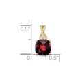 thumbnail image 2 of 1.70 Carat (Ctw) Natural Garnet Pendant Necklace in 10K Yellow Gold with Chain, 2 of 4