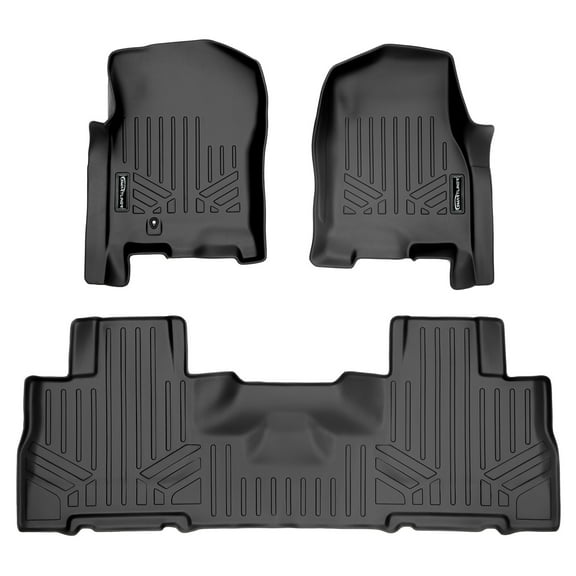 SMARTLINER 2 Rows Custom Fit Floor Liners Compatible with 2007 - 2010 Ford Expedition 7 Passenger