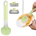 thumbnail image 2 of Multi-Purpose Non-Stick Pan Scrubber With 2 Replacement Heads: Kitchen Stove Degreasing And Cleaning Brush For Pots, Pans, And Cooktops, 2 of 9