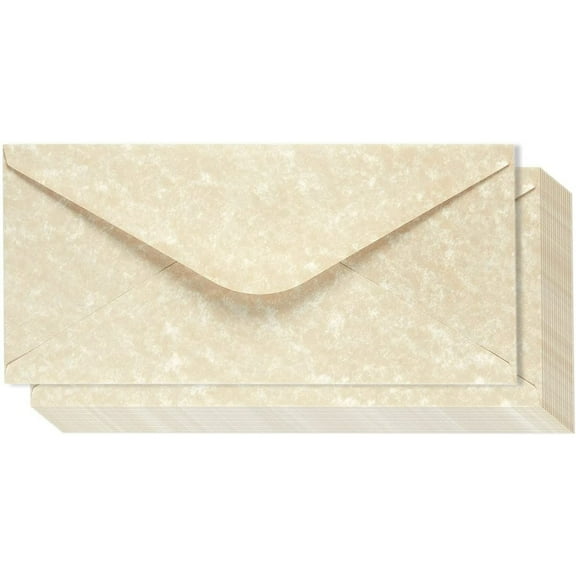 Best Paper Greetings Parchment Envelopes, 8.75" x 4", Brown, 48 Pack