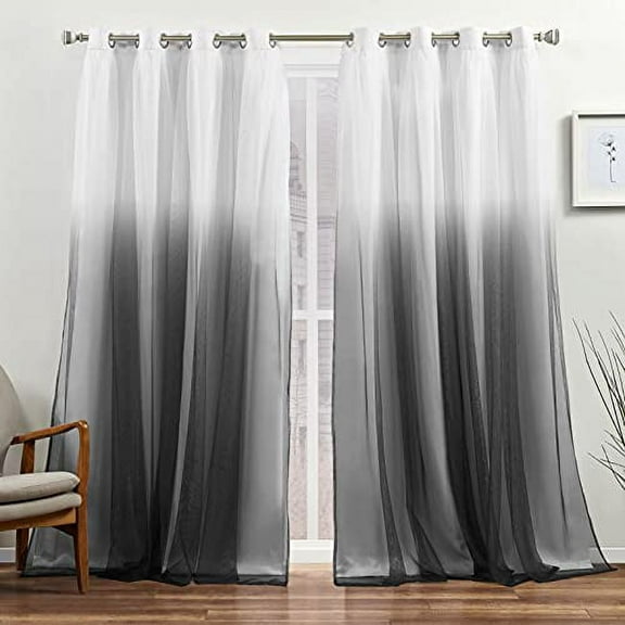 Exclusive Home Curtains Crescendo Lined Room Darkening Blackout Grommet Top Curtain Panel Pair, Multiple Sizes Available
