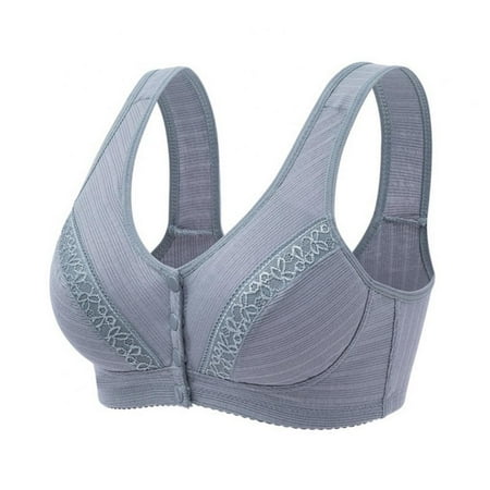 

Monfince Front Closure Bras for Women Lace Front Button Shaping Cotton Bras
