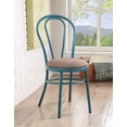 thumbnail image 1 of 17" X 17" X 36" Chaise d'Appoint en Tissu Sarcelle (Set-2), 1 of 1