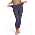 thumbnail image 5 of Women's High Waisted No Front Seam Leggings - Tummy Control Full Length Yoga Pants for Workout & Daily Wear Purple XL 23" Inseam, 5 of 6