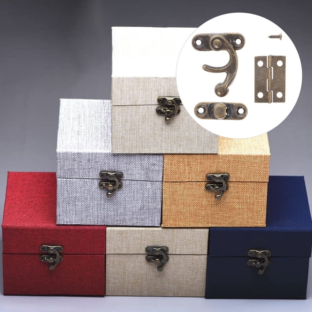 Phenofice 1 Set Vintage Hinges Hinge Hardware Accessory Box Iron