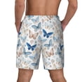 thumbnail image 3 of Kdxio Butterfly Print Men's Swim Trunks with Compression Liner 7 Inch Inseam Quick Dry Swim Shorts, 3 of 7
