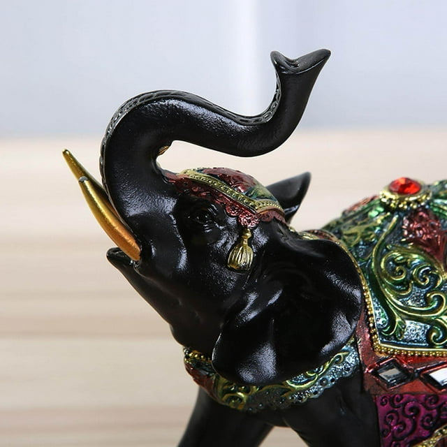 Elephant Statue Resin Figurines Crafts Sculptures Elephant Statue Resin Elephant Home Decor Ornament Right