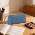 thumbnail image 6 of Large Capacity Pencil Case 8.2 Inch, Multi Compartment Zipper Pen Pouch for Office Supplies Art Tools Stationery, Blue, 6 of 7