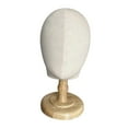 thumbnail image 1 of lionlar Mannequin Head standing Professional Sturdy Wooden Base Multipurpose Man Head Model, 1 of 9