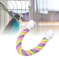thumbnail image 1 of Bendable Bird Rope Perch Toy, Colorful & Safe, Comfortable Grip, for Cockatiels, Lovebirds, Budgies withStand, 1 of 7