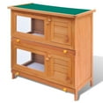 thumbnail image 1 of vidaXL Outdoor Rabbit Hutch Small Pet Cage 4 Door Wood, 1 of 4