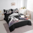 thumbnail image 3 of Feelyou Cartoon Football Athlete Bedding Comforter Set 7pcs, Soccer Sports Gaming Queen Bedding Sets, Teens Kids Boys Girls Reversible Queen Sheet Sets, Luxury Bedroom Decor, 3 of 8