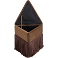 thumbnail image 6 of Meridian Furniture Trivoli Brown Velvet Ottoman/Stool, 6 of 8