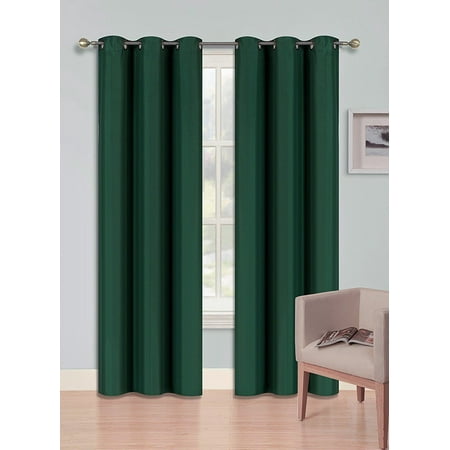 Solid Amy Thermal Blackout Window Curtain With Shiny Back To Reflect Sunlight! (84