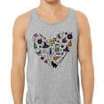 thumbnail image 2 of Halloween Heart Tank Top Unisex Small Grey, 2 of 5