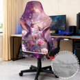 thumbnail image 4 of SCRAWLGOD Hummingbird Rose Print Violet 4 Pieces Gaming Chair Cover with Armrest Slipcovers Stretchable Machine Washable Computer Chair Seat Slipcovers Cat Scratch Proof, 4 of 7