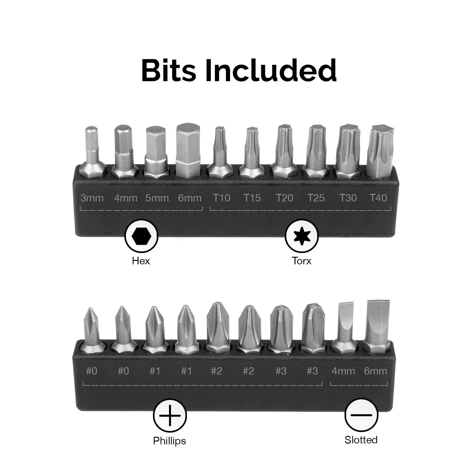 NEIKO 10573B 1/4” Torque Screwdriver Set, 20 Hex Bits, 10 to 50 In-Lbs, Long Shank Screwdriver Torque Wrench, Adjustable Inch-Pound Torque Screwdriver for HVAC and Gunsmiths