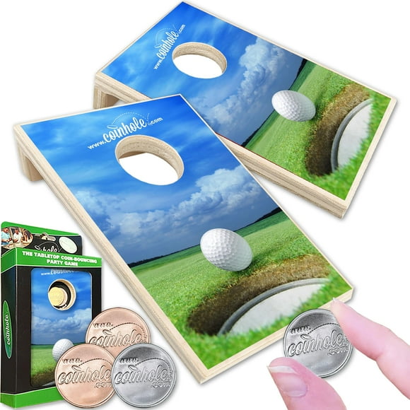 Juego de mesa Coinhole Desktop Game Golf con monedas