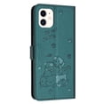 thumbnail image 3 of Wallet Case for iPhone 11,Women Flip Magnetic Folio PU Leather Protective Case Wrist Strap Card Slots Holder Purse Emboss Cute Puppy Stand Case for iPhone 11,Darkgreen, 3 of 10