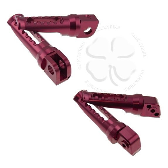 Front Rear GP Foot Peg Set Red For Kawasaki Ninja 95-19 Kit Rider Passenger