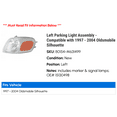 thumbnail image 2 of Left Parking Light Assembly - Compatible with 1997 - 2004 Oldsmobile Silhouette 1998 1999 2000 2001 2002 2003, 2 of 2