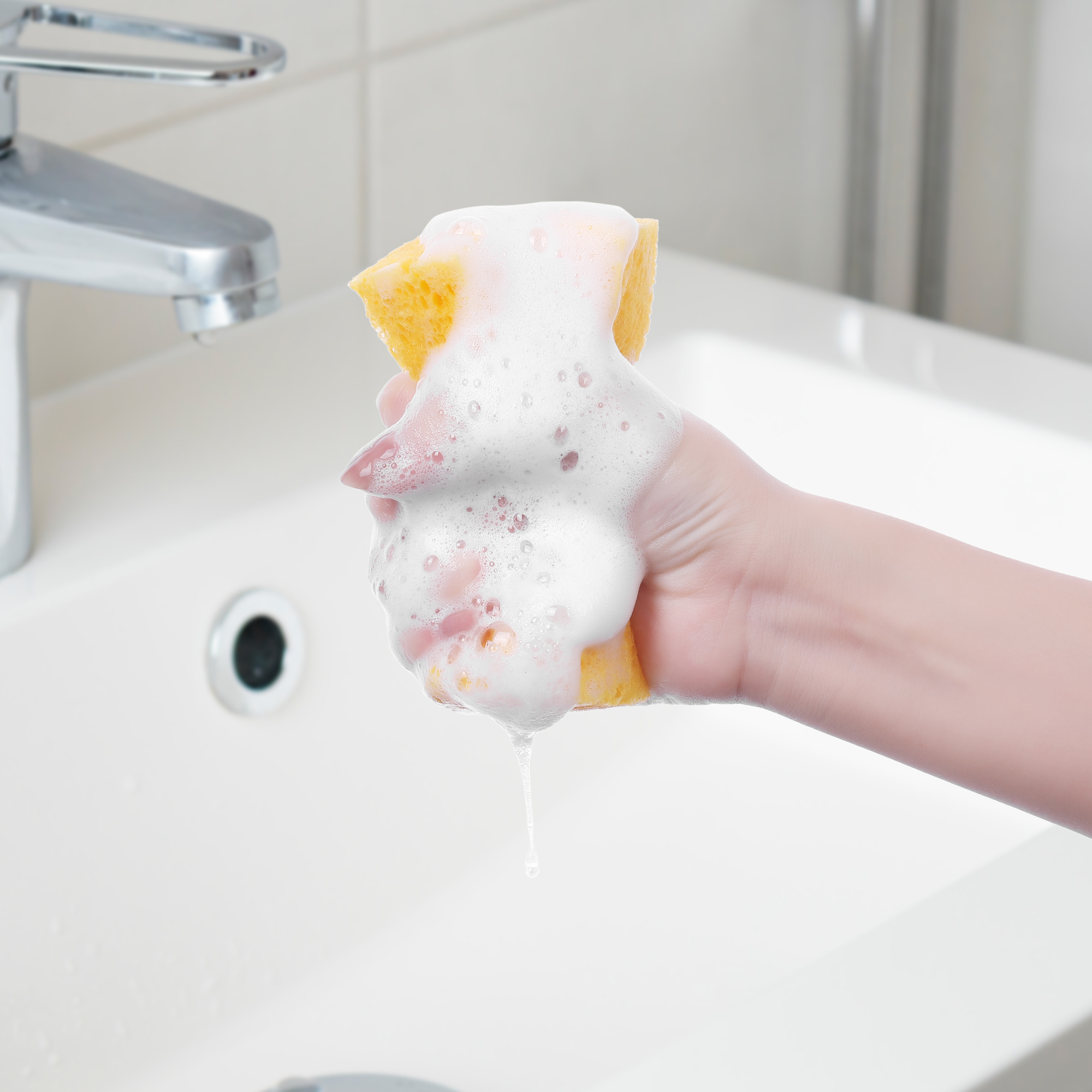 Unique Bargains Cellulose Sponges Cleaning Sponges Non-Scratch Scrubber Yellow 6"x4"x2"