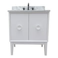 thumbnail image 3 of Bellaterra Home 31" Single vanity in White finish top with White Carrara and rectangle sink, 3 of 9