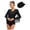 Black, variant on Doomiva Women's Tassels Gymnastic Leotard Acrobatics V-neck Latin Jazz Dance Bodysuit with Hat Tops Dancewear Black XL