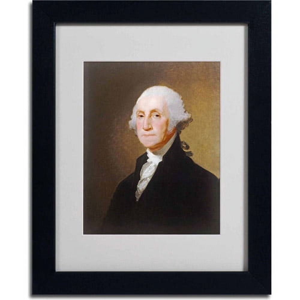 Trademark Fine Art "George Washington 1821" Canvas Art by Gilbert Stuart, Black Frame