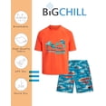 thumbnail image 2 of Big Chill Boys Rash Guard Swim Set - Short Sleeve Rash Guard Swim Shirt & Swim Trunks (6-14), 2 of 7
