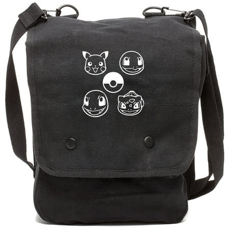 Pokeball Pokemon Canvas Crossbody Travel Map Bag Case in (Best Travel Handbags For Europe)