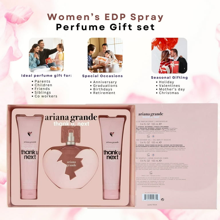 [完全生産限定品あり]Ariana Grande グッズセット Ariana Grande Thank U Next Gift Set, Eau De Parfum, Body Souffle