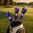 thumbnail image 5 of Yuyamidu Purple Butterfly Golf Club Head Cover Purple Flowers Golf Head Cover Fit Well for Driver or Fairway Wood Golf Club, Stylish Protection for Your Clubs for Women, 5 of 7