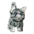 thumbnail image 3 of Electronic Stuffed Animal with Make Sound Interaction Toy Animated Animal Pet Figurine Electronic Interactive Plush Cat for Birthday Gift, 3 of 8
