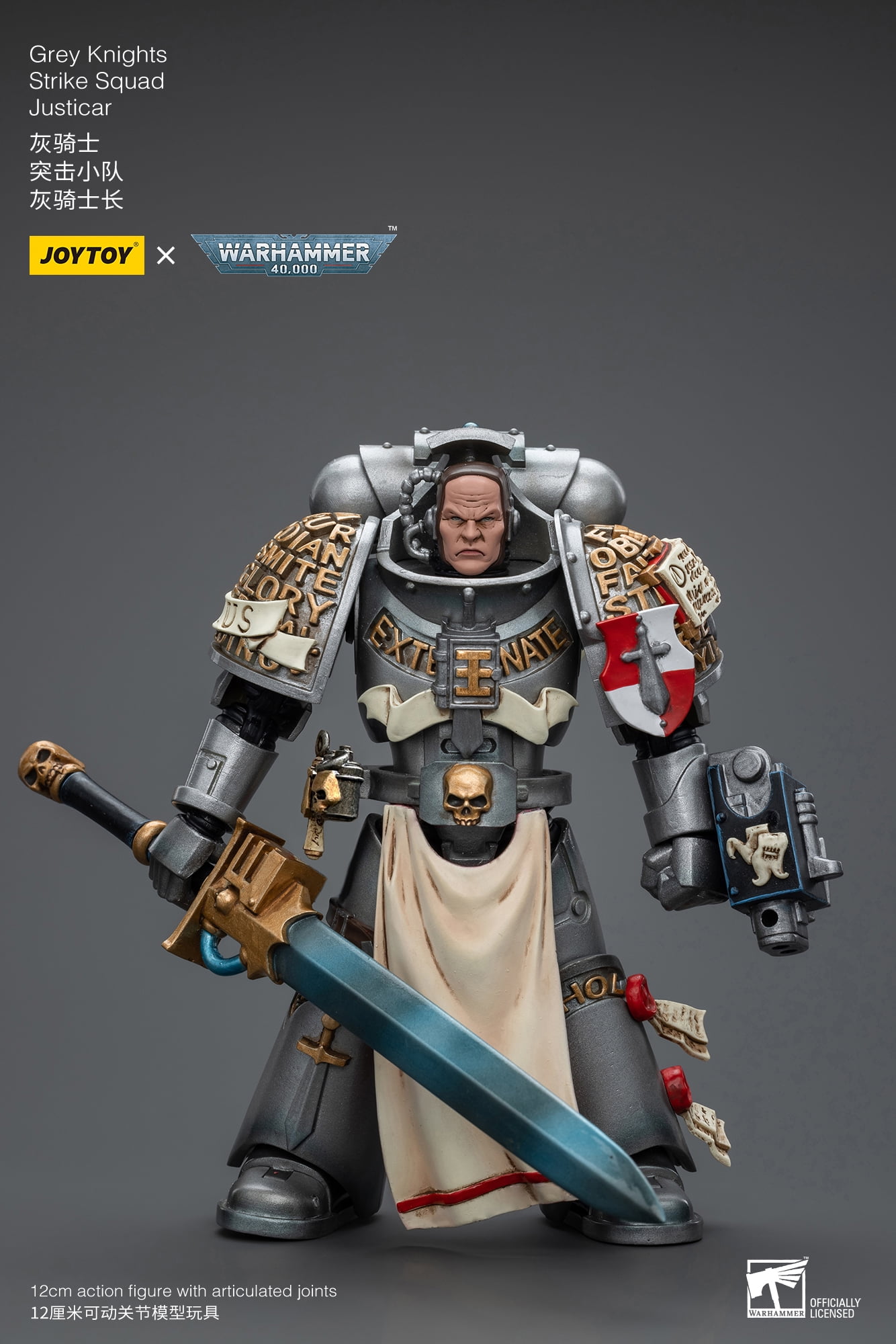 JoyToy - Warhammer 40K - Grey Knights: Strike Squad Justicar 1/18 Figure, Bloomage Joytoy Tech, Gifts